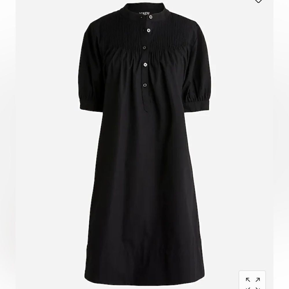 J. Crew Short-sleeve mini shirtdress in cotton poplin